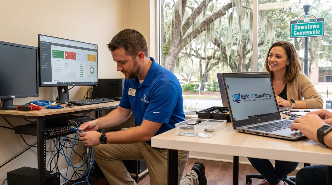 Epic IT Solutions technician providing on-site IT support Gainesville
