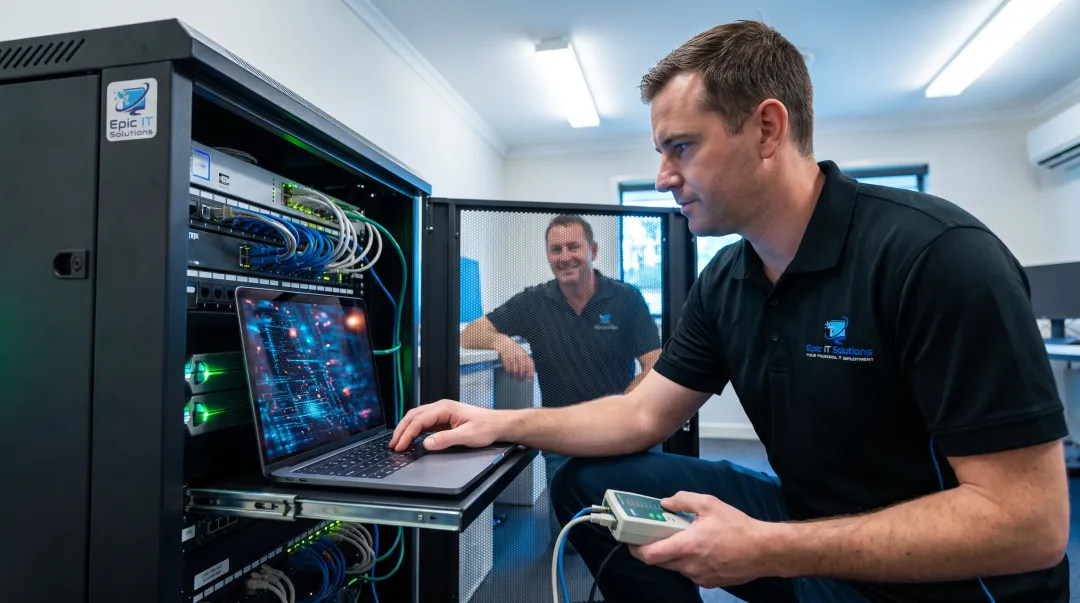 Epic IT Solutions technician providing on-site managed IT support