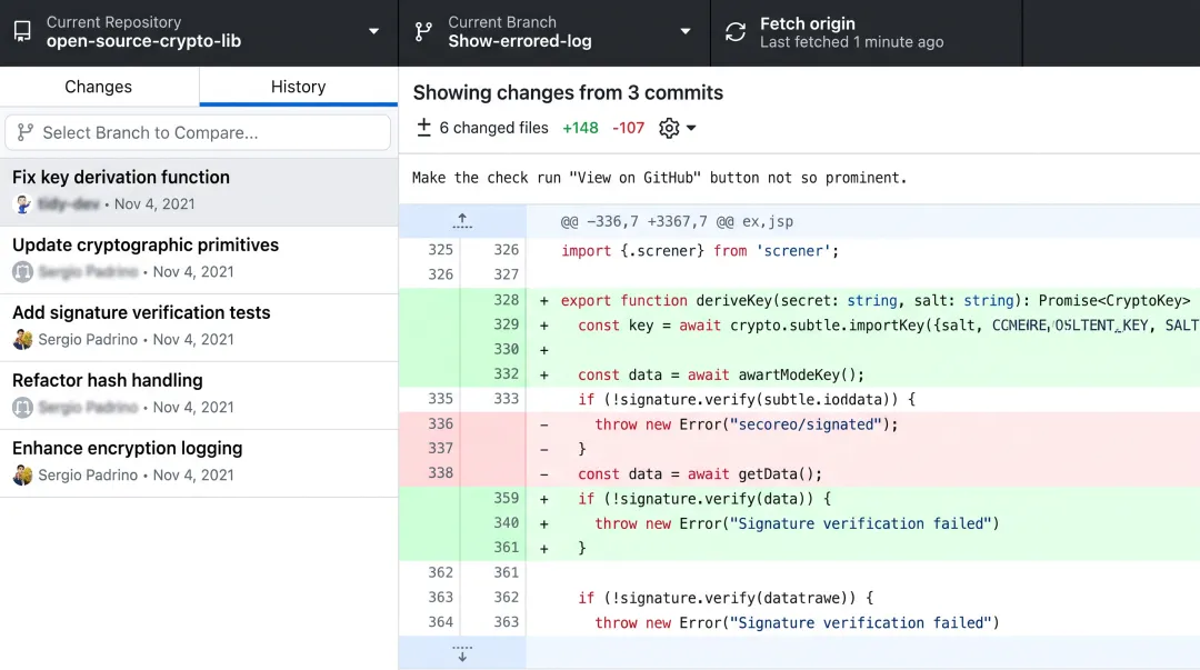 Open-source code repository interface representing transparent security software auditing