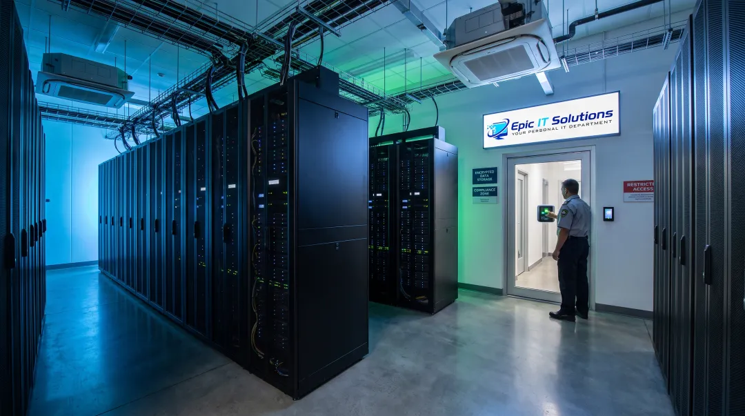 Epic IT Solutions secure datacenter infrastructure with encrypted backup storage
