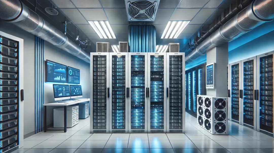 Virtualized data center servers running centralized management software dashboard