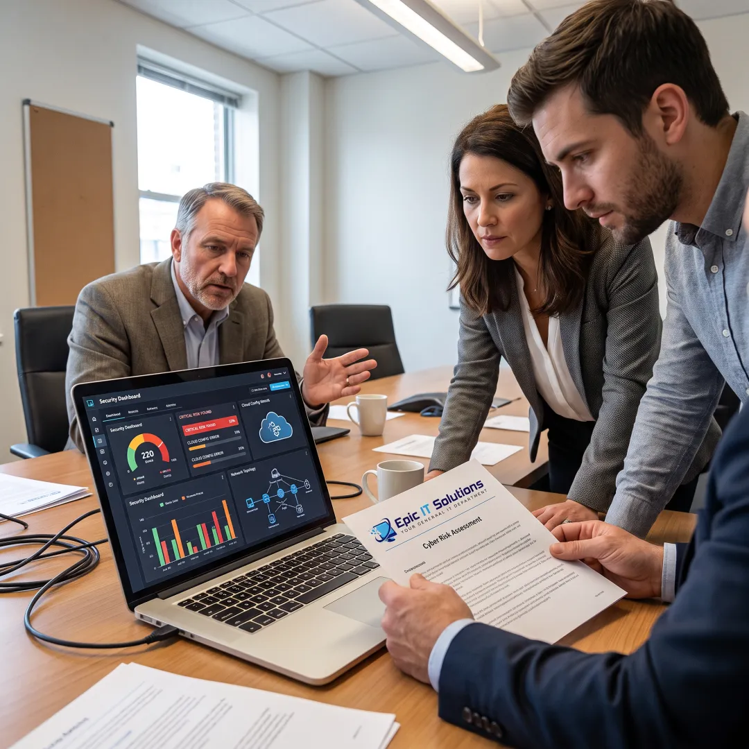 Business security consultant advising a client