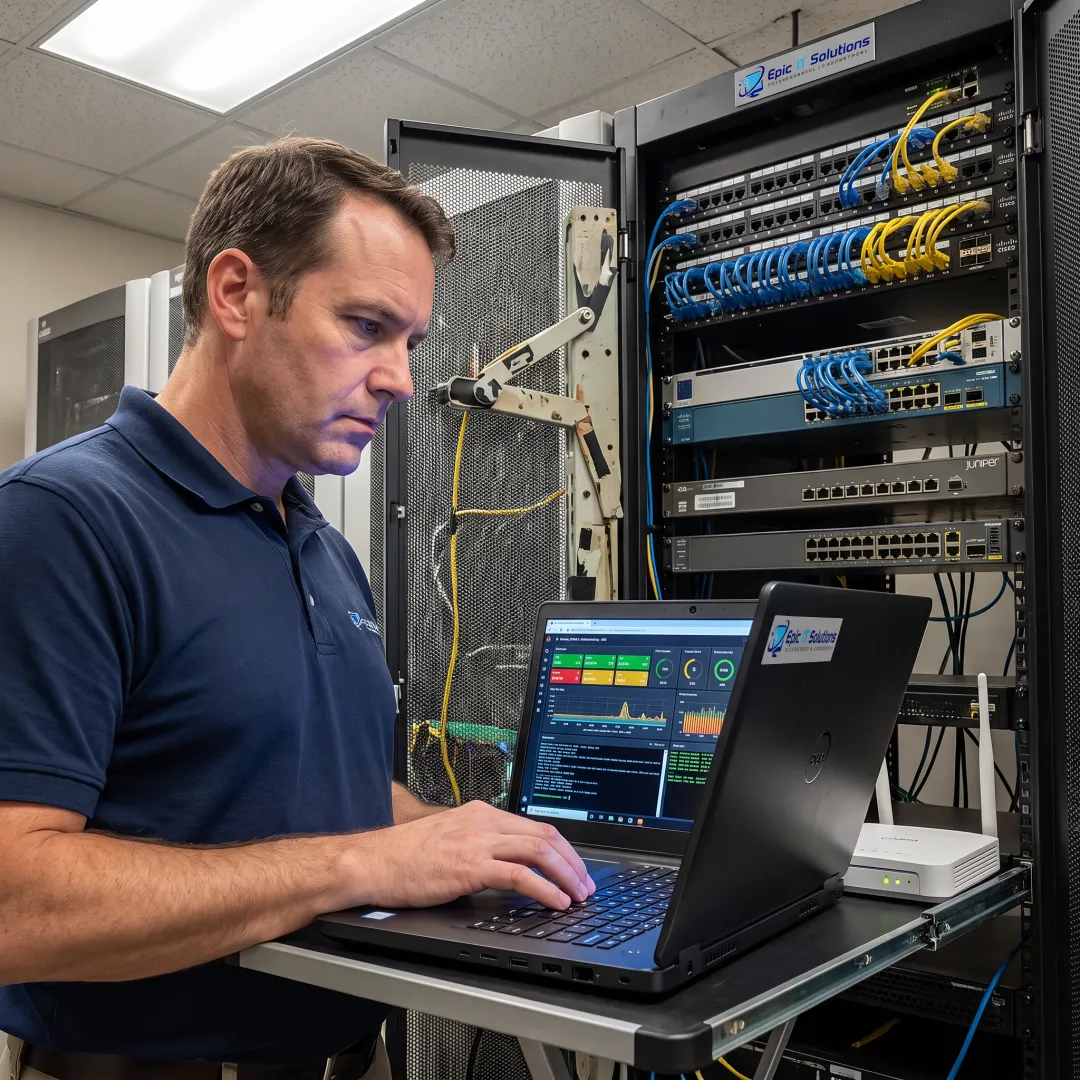 Business network infrastructure being managed