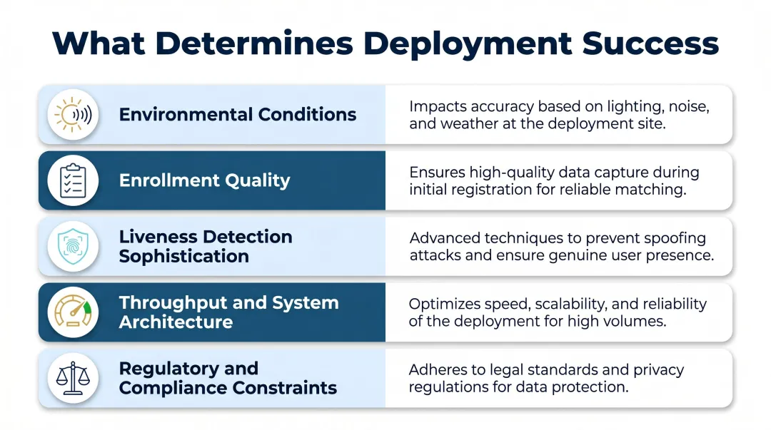 Five key factors affecting contactless biometric system performance and accuracy comparison