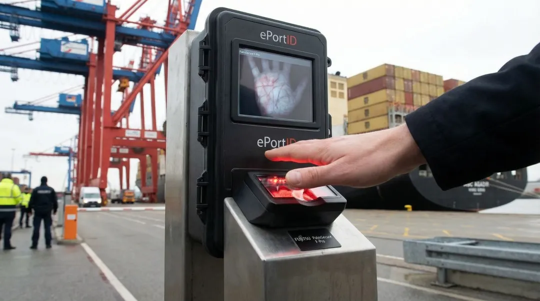 Palm vein biometric scanner capturing subsurface vein patterns with infrared light