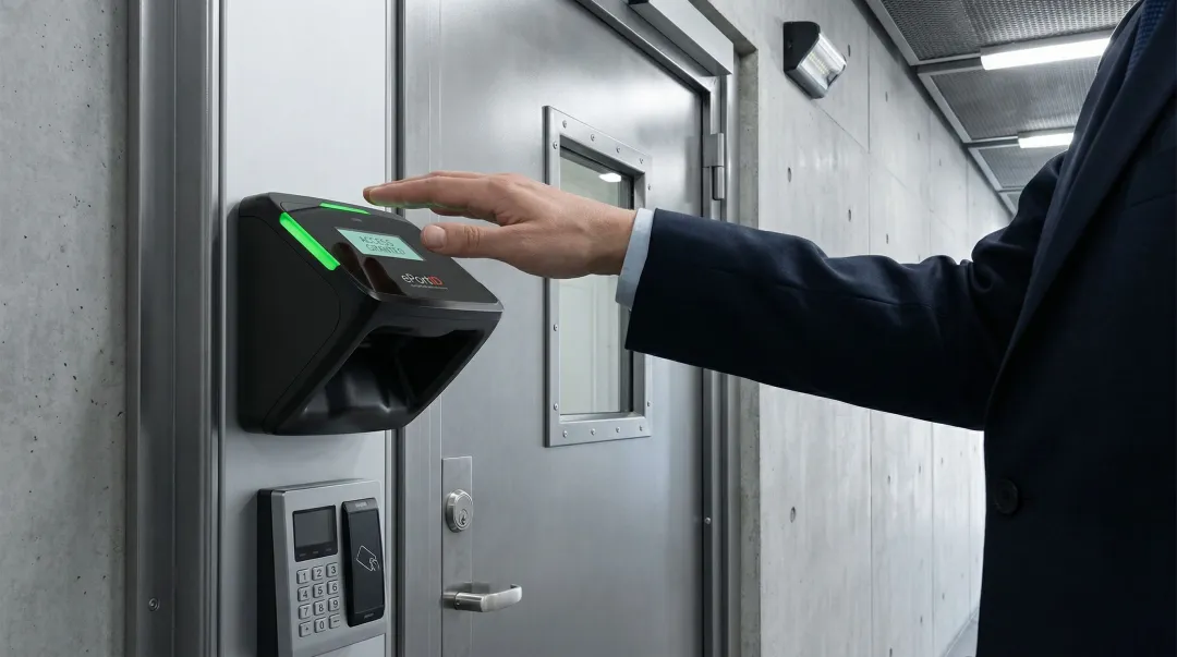 ePortID contactless palm vein biometric scanner securing critical infrastructure facility access