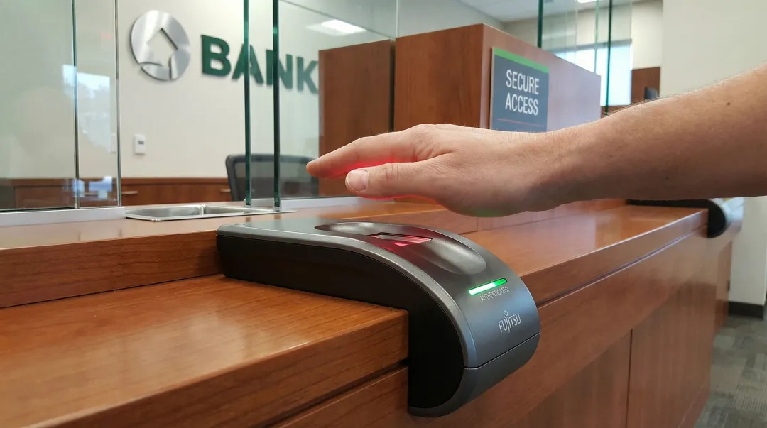 Palm vein biometric scanner device used for banking authentication by ePortID