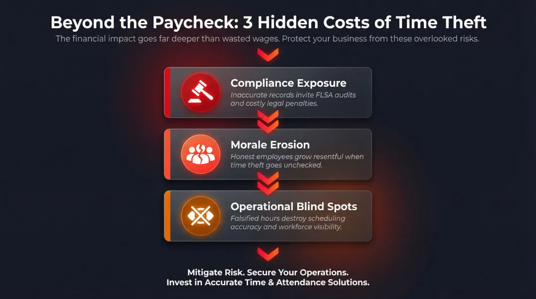 Three downstream consequences of time theft beyond direct payroll loss
