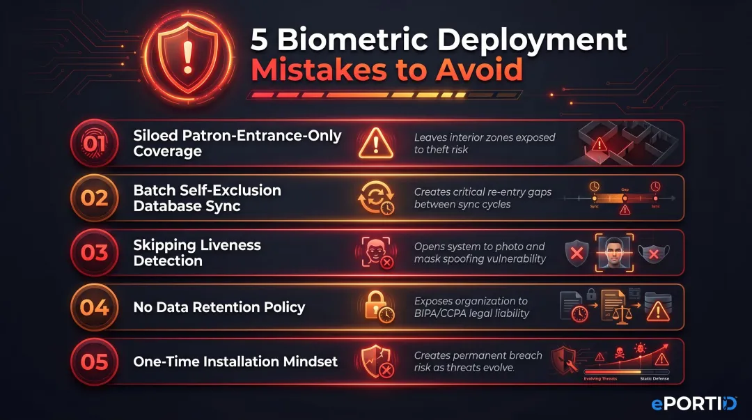 Five common casino biometric deployment mistakes with consequences and prevention tips