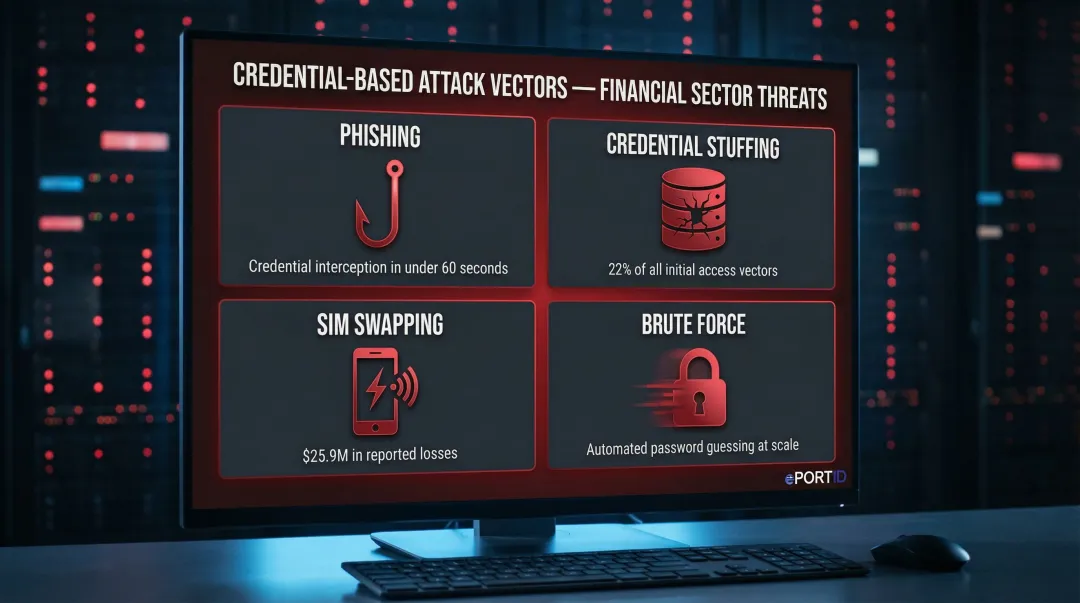 Four credential-based attack vectors banks face daily explained visually