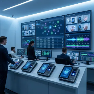 Biometric access control system integrated with modern office security infrastructure