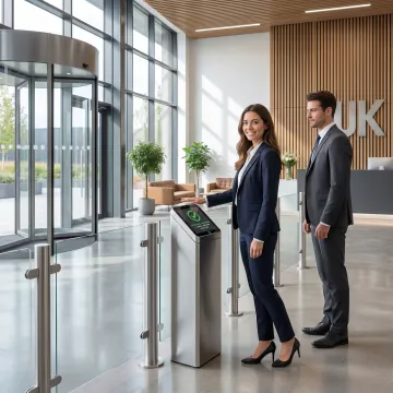 Contactless biometric attendance system in a workplace