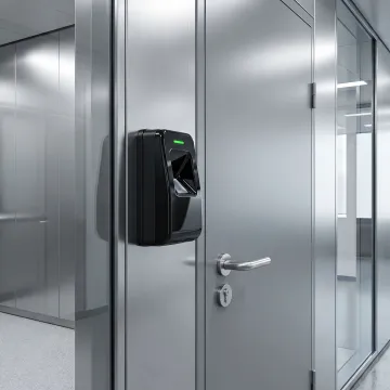 Contactless biometric access control system at a secure entry