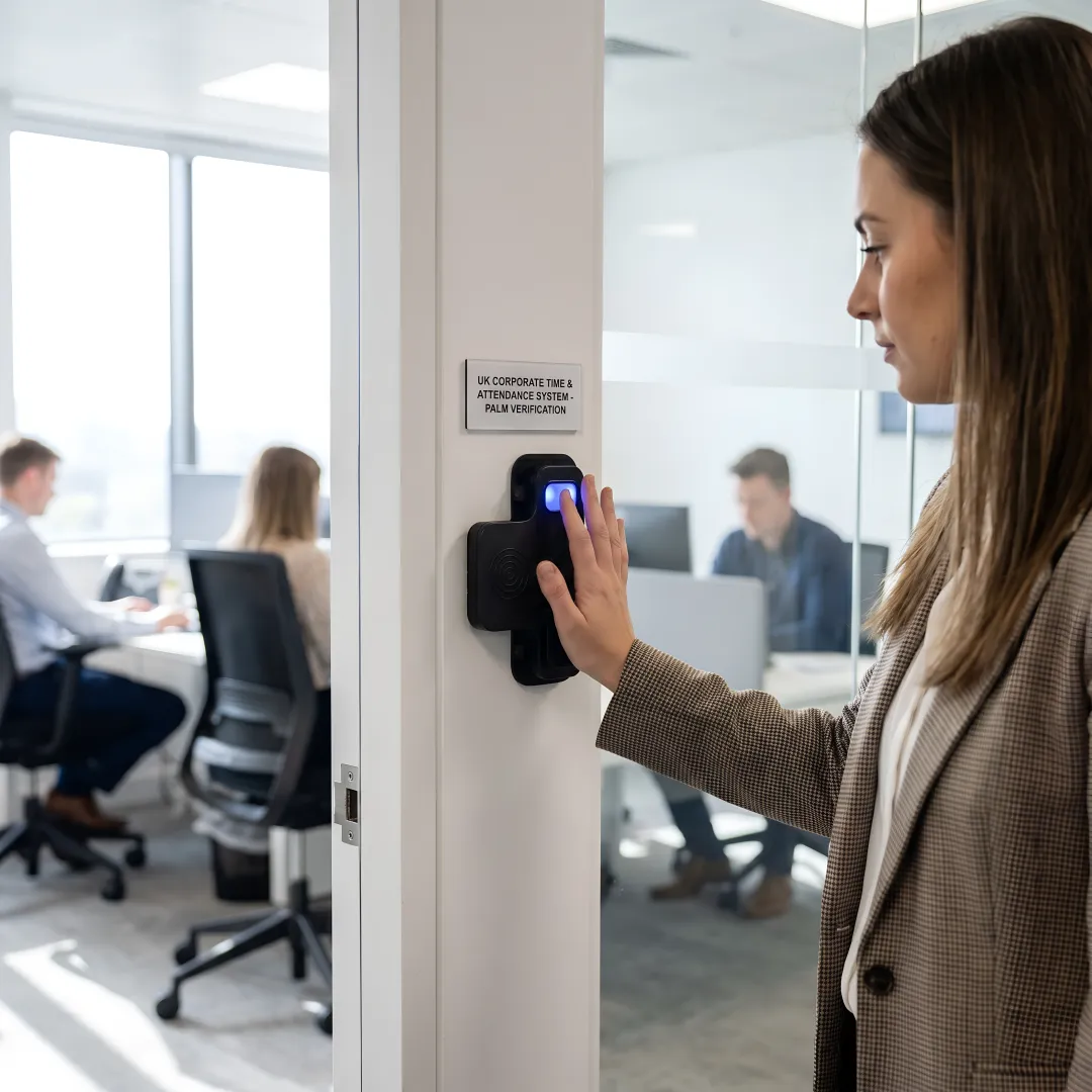Biometric attendance system used by employees