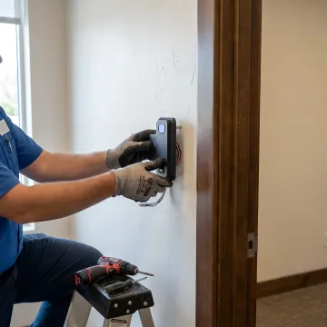 Biometric access control system at a commercial entry