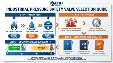 Four-factor valve selection decision framework media risk pressure and regulatory criteria
