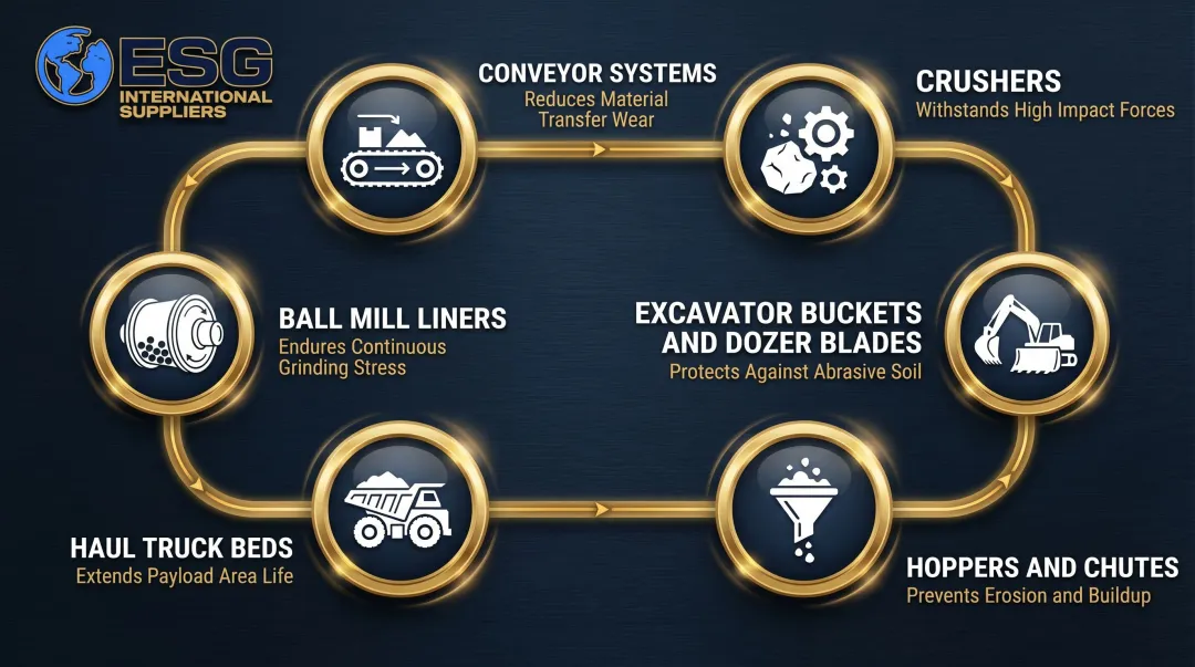 Six key mining wear plate applications overview process flow diagram
