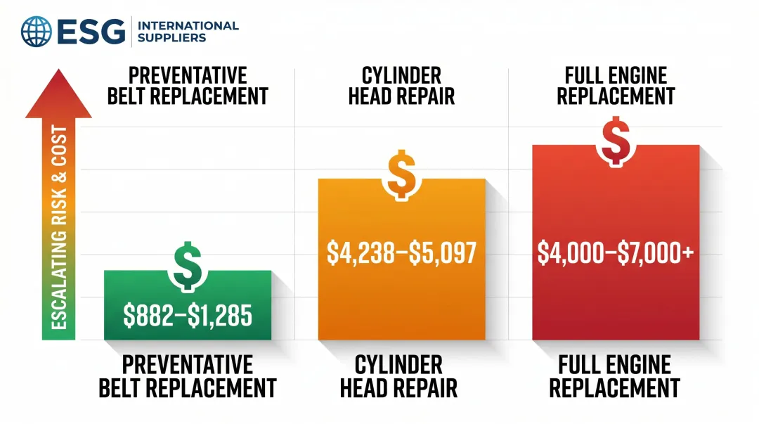 Timing belt repair cost comparison preventative replacement versus engine damage repair