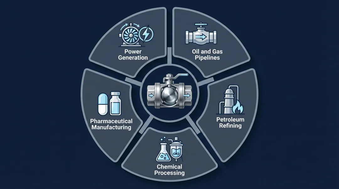 Ball valve five key industrial use cases and application sectors process diagram