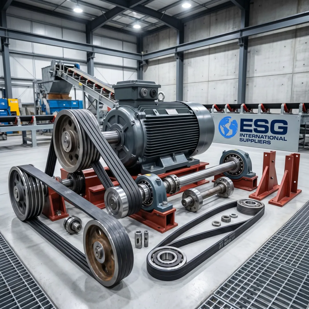 Industrial conveyor drive components for mining