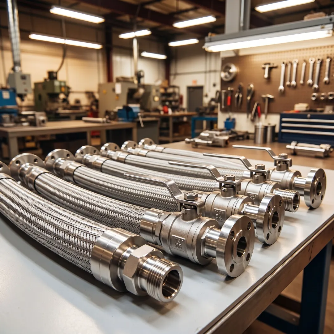 Industrial metal hose and fittings