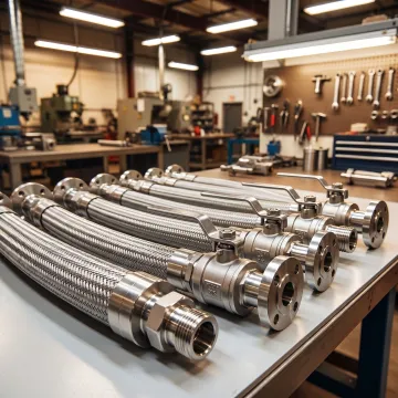 Industrial metal hose and fittings