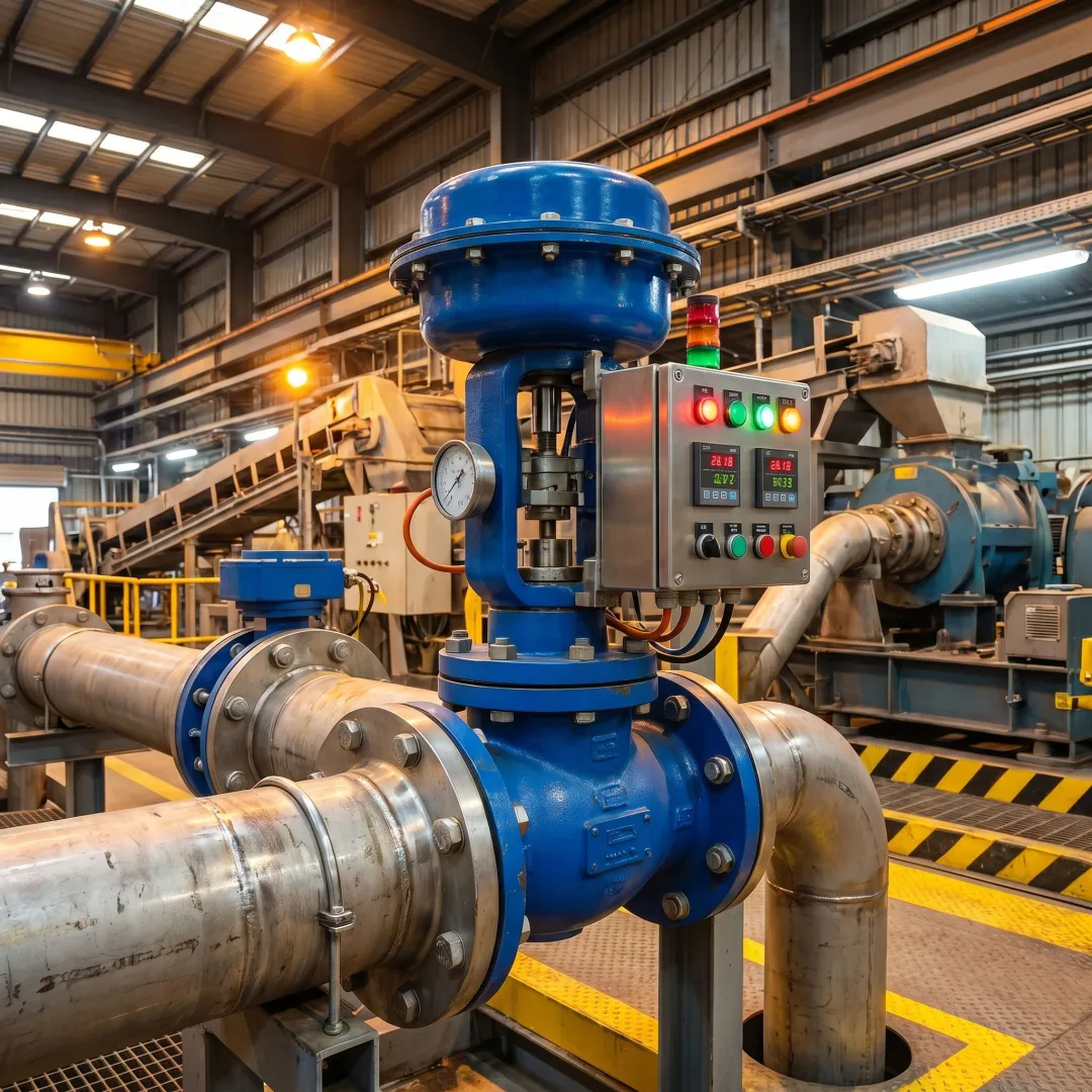 Mining valve automation system in industrial plant
