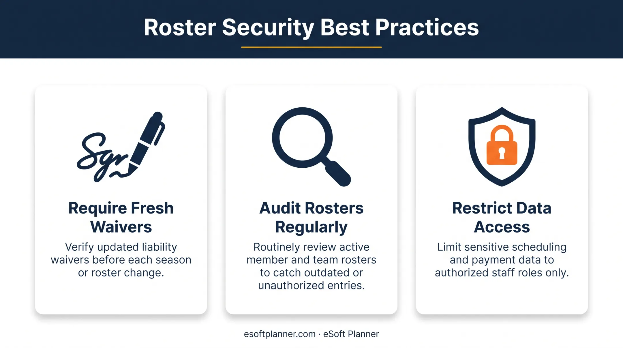 Three best practices for accurate and secure youth sports roster data