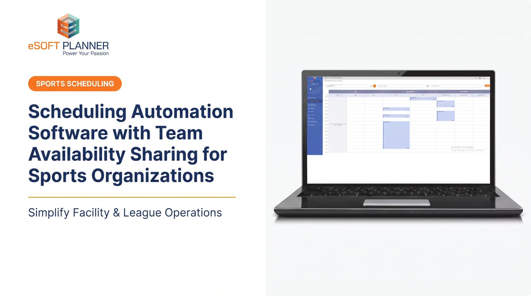 Scheduling Automation Software with Team Availability Sharing for Sports Organizations