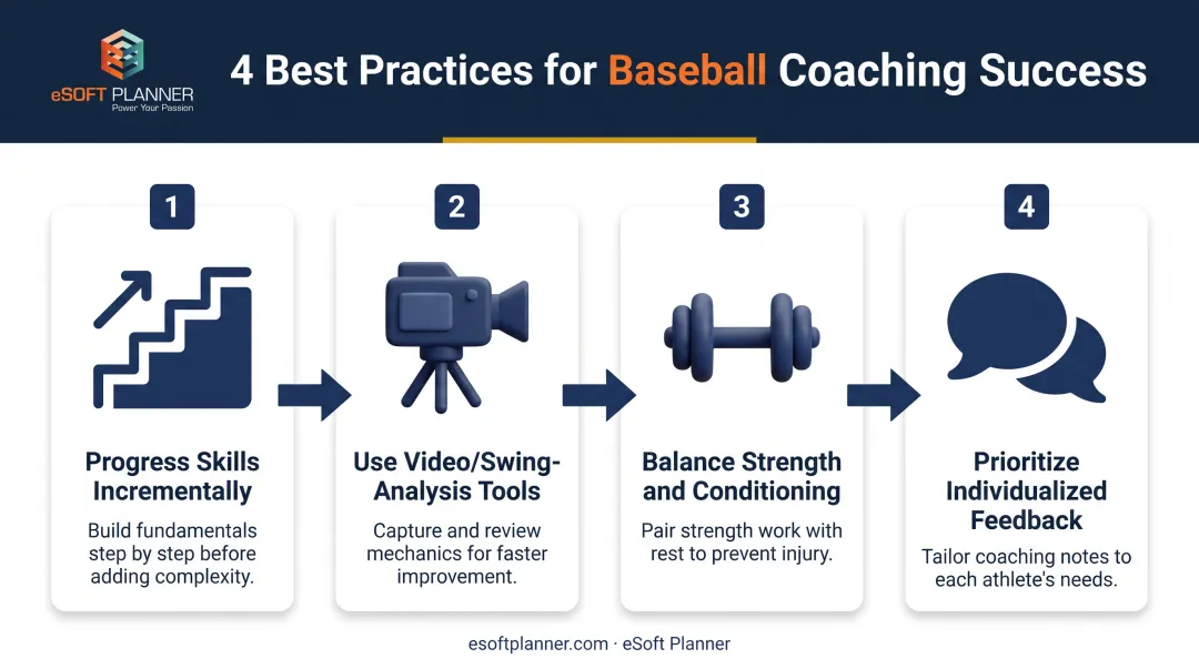 4-step athlete development process from skill progression to feedback