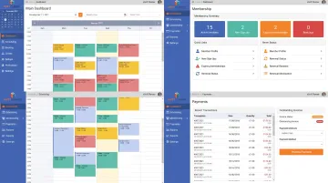 eSoft Planner facility management dashboard integrating scheduling memberships and automated payment processing