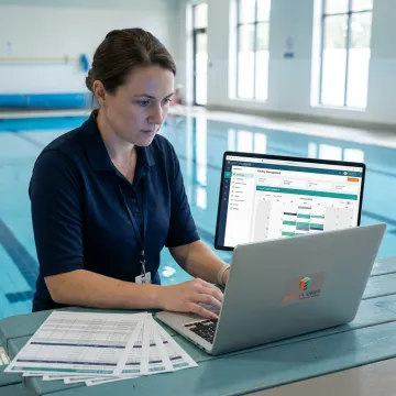 Pool manager using scheduling software
