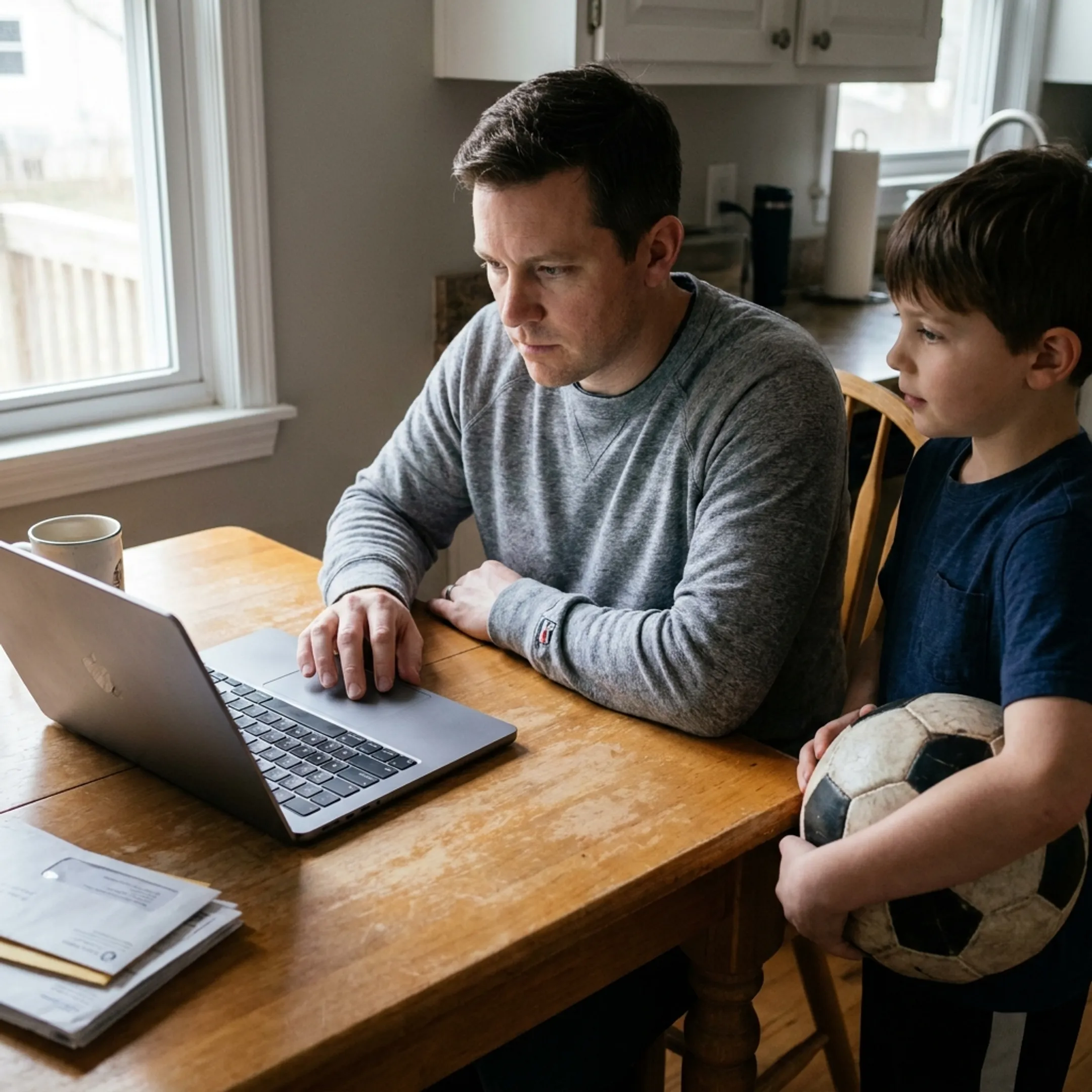 Parent completing a sports team payment online