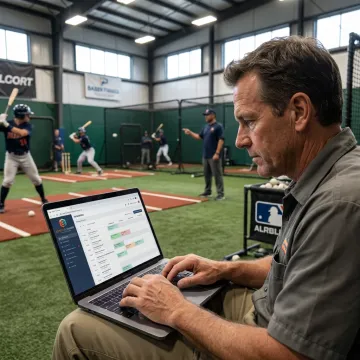 Baseball facility manager using scheduling software
