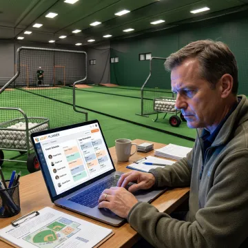 Baseball facility manager using scheduling software