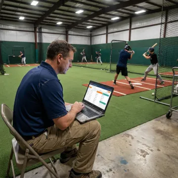 Baseball facility manager using scheduling software