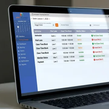 Swim lesson scheduling dashboard