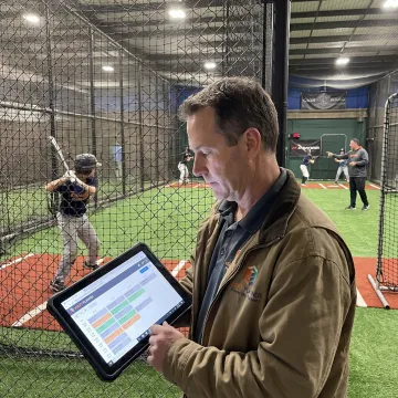 Baseball facility manager using scheduling software