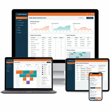 Swim club operations dashboard