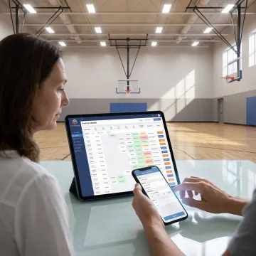 Customer booking a basketball court online