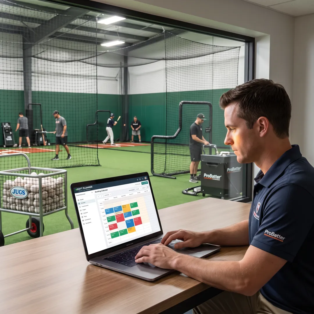 Sports facility manager using scheduling software