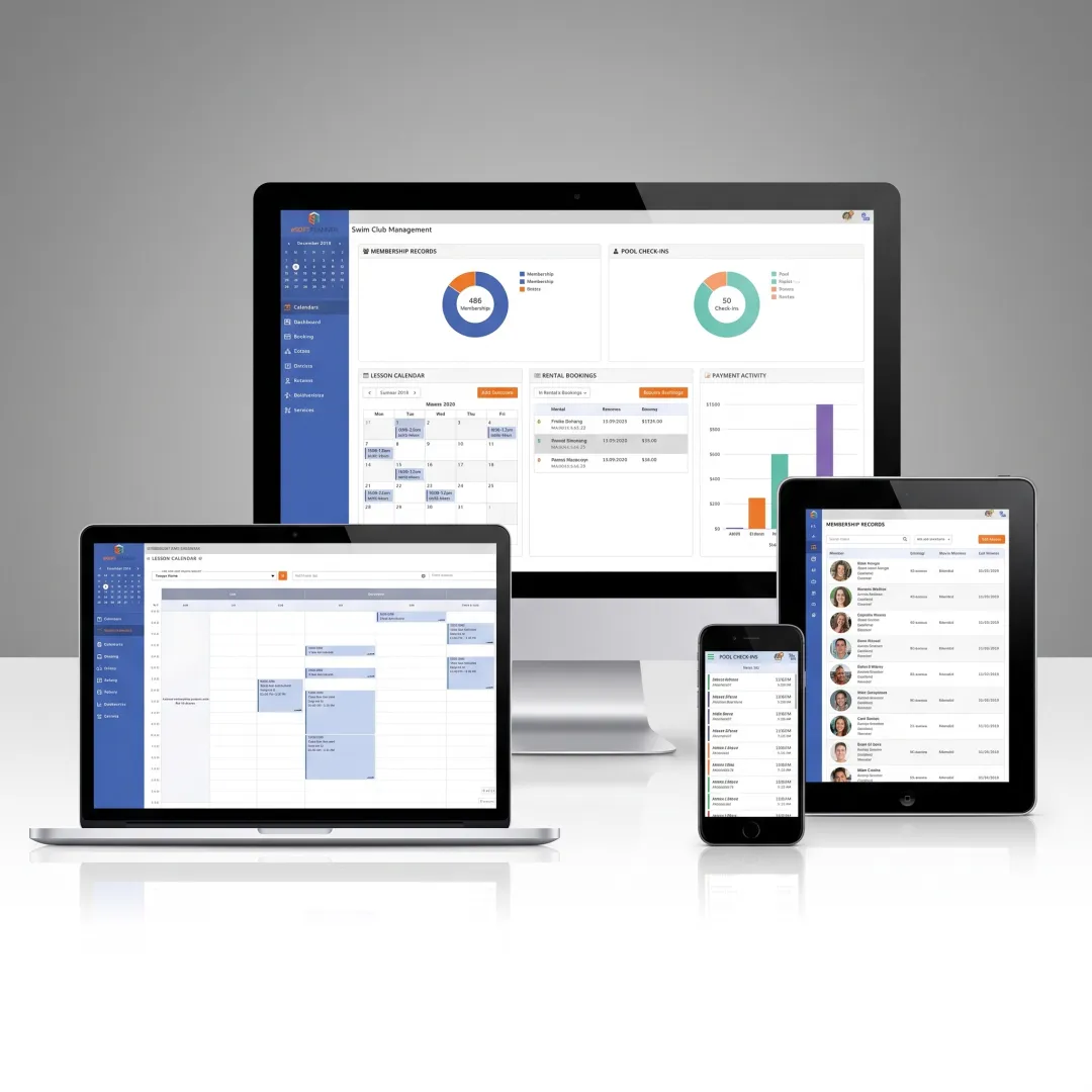 Dashboard for swim club membership management