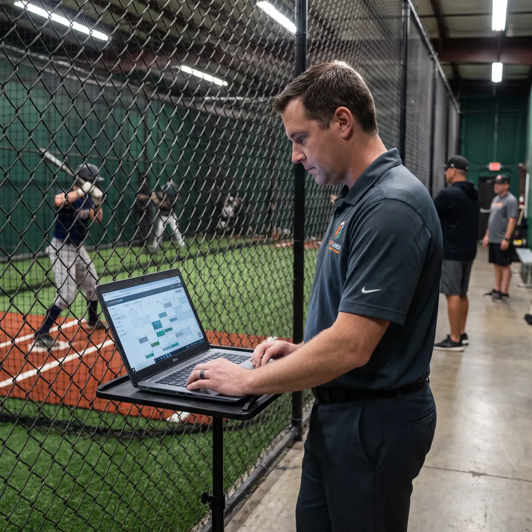 Baseball facility manager using scheduling software