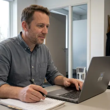 Consultant reviewing Microsoft 365 security settings