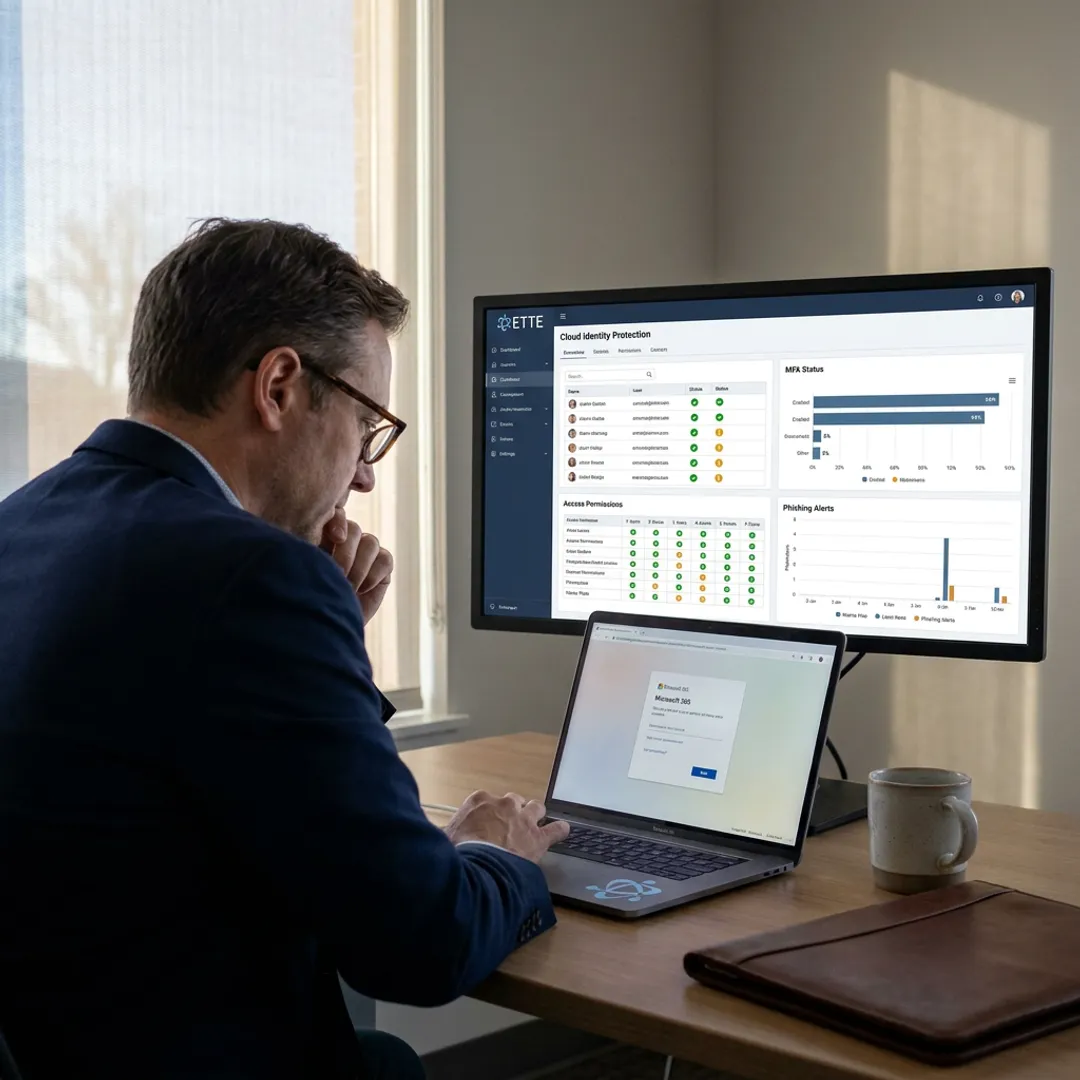 Identity protection cybersecurity dashboard
