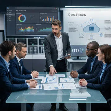 IT advisor reviewing technology roadmap