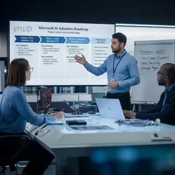Consultant leading Microsoft AI adoption workshop