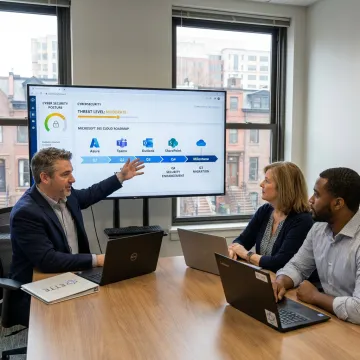 Strategic technology planning session with IT consultants