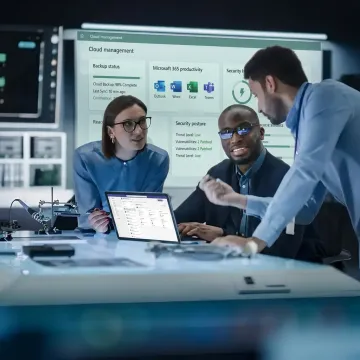 Secure cloud business solutions dashboard