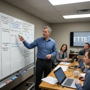 Technology advisor leading roadmap workshop